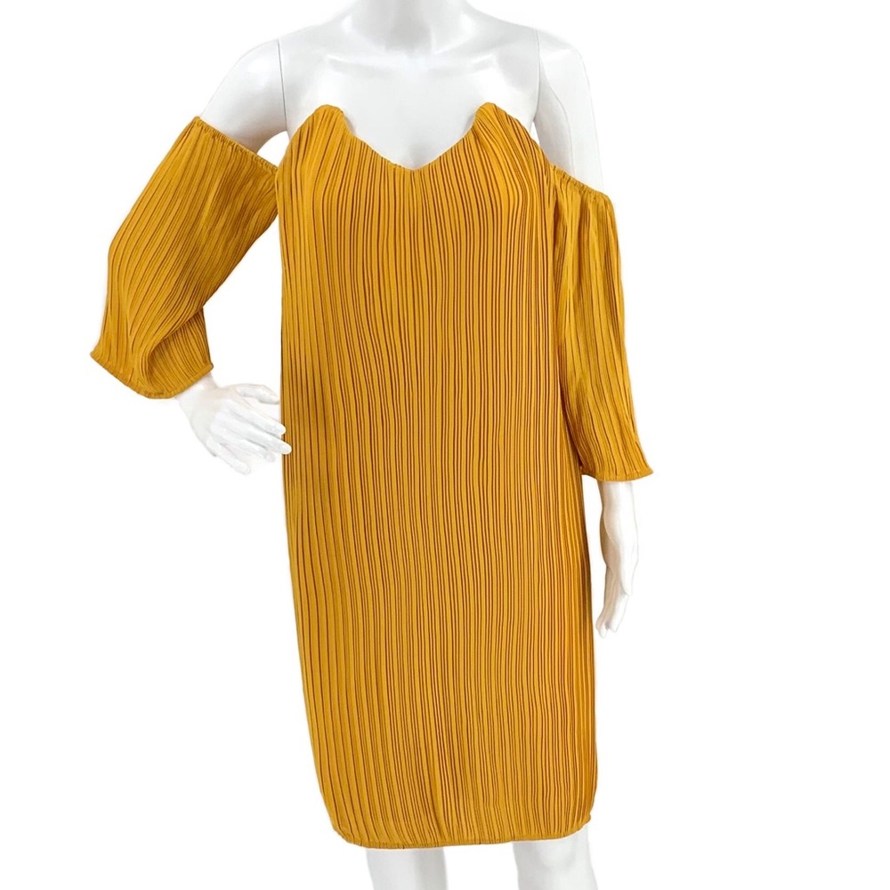 ELLIATT NEW Marigold Dress Off Shoulder Pleated